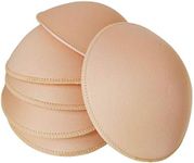 WMugthome 3 Pairs Round Seam Women's Removable Sports Yoga Bra pad, Bikini Top Bra Pads Insert (Beige,A Cup)