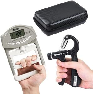 Handeful Complete Grip Strength Training Set - Portable Exerciser, Bag, & Dynamometer Meter