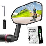 RBRL Bicycle Mirror, Extra Large Bike Mirror, 360° Adjustable Shatterproof and Durable Bar End Rear View Mirror Bicycle, Bicycle Side Mirror for E-Bike (Right)