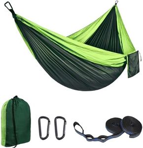 Double Camping Hammock with 2 Tree Straps, Portable Hammock 118x79 inch 210T Nylon, Hammock for Two People