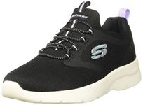 Skechers Womens Dynamight 2.0-Soft E Casual Slip Ons Shoes Vegan Mesh and Synthetic Upper with Stretch Laces Black - 4 UK (149693)