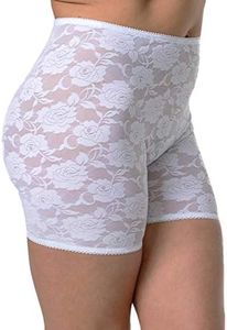 Bandelettes ELEGANCE Anti-Chafing Lace Panty Shorts - Prevent Thigh Chafing – Semi-Compression Shorts for Inner-thigh Rubbing - Breathable & Comfortable - Women's Underwear & Lingerie (White,L)