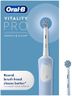 Oral-B Vitality Pro Electric Toothbrushes Adults, Oral B Electric Toothbrush, 1 Handle, 2 Toothbrush Heads, 3 Brushing Modes Including Sensitive Plus, Rechargeable Toothbrush, 2 Pin UK Plug, Blue