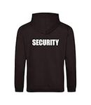 Security Printed Black Hoodie, Security Officer, Security Guard Bouncer, Doorman, Events, Large