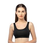 LAVOS Women's Cotton Non-Padded Everyday Comfort Bra (Black, X-Large)