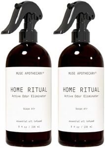 Muse Apothecary Home Ritual Active Odor Eliminator Spray - Furniture Deodorizer Spray & Bathroom Odor Eliminator for Home - Essential Oil Air Freshener - 8oz, Ocean Air