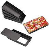 Gutsdoor Mini Tart Pan Square 4 Inch with Removable Bottom Quiche Pan Nonstick Round Quiche Pie Pan Set of 6