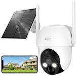 ARENTI 2K Solar CCTV Camera Outdoor Wireless,360 Pan/Tilt Outdoor Camera Battery Powered,Color Night Vision,Spotlight&Siren,PIR Human Detection,2-Way Talk,IP65 Wifi House Security Camera(2.4Ghz)