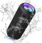 Ortizan Portable Bluetooth Speaker, IPX7 Waterproof Wireless Speaker with 24W Loud Stereo Sound, Outdoor Speakers with Bluetooth 5.0, 30H Playtime,66ft Bluetooth Range, Dual Pairing for Home