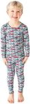 Posh Peanut Classic Boys Pajamas - Toddler Pajamas in Lightweight, Breathable Viscose from Bamboo - Long Sleeve Boys Pjs - 2 Piece Boys' Pajama Sets (3-4 Years) Miles