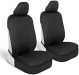 Motor Trend SpillGuard Seat Covers for Cars Trucks SUV – Black Seat Covers with Waterproof Neoprene Lining, Automotive Car Seat Covers for Front Seats Only, Forros para Asientos de Carro