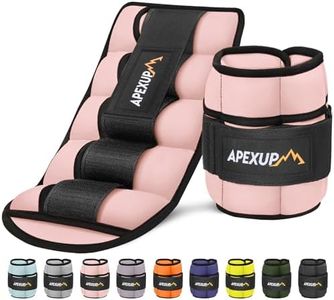 APEXUP 10lbs/Pair Adjustable Ankle Weights for Women and Men, Modularized Leg Weight Straps for Yoga, Walking, Running, Aerobics, Gym (Pastel Pink)