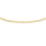 Carissima Gold Unisex 9 ct Yellow Gold 0.7 mm Venetian Box Chain Necklace of Length 46 cm/18 Inch