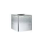 American Atelier Mirror Glass Square Tissue Box Holder, Silver