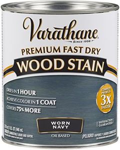 Varathane 297428 Premium Fast Dry Wood Stain, Worn Navy, 32 oz, Quart