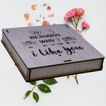 StarLaser wooden massage box Gift For Anniversary Birthday And Loveable Person (I LOVE YOU) (Square)