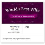 World's Best Wife - Amazon Pay eGift Card for Wedding Anniversary