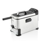 Morphy Richards Filter Pro Stainless Steel 3L Deep Fat Fryer, Detachable Basket Handle, Self-cleaning Oil Filtration System, Viewing Window, Variable Temperature Control, Stainless Steel, 2KW,482001