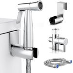 Stainless Steel Jet Spray for Toilets - Handheld Bidet Toilet Sprayer - Bathroom Bidet with Adjustable Water Pressure - Muslim Shower - Easy to Install Bidet Attachment for Baby Cloth Diaper Cleaning