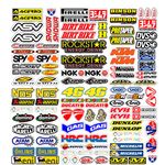 MAS DI VITALE MARIA ditta individuale Motorcycle Stickers Sponsor 113 Pcs Sticker Motocross Graphics Bike MTB Computer Scooter Kit Model Making Vinyl Glossy Pack (36x33 cm)