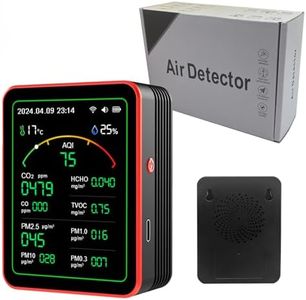15-in-1 Smart air Quality Monitor Indoor,Home air Quality Tester with PM, CO2, CO, TVOC, HCHO, PM, AQI,Suitable for Home, School, Hotel,Office,Car(red+Black)