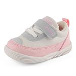 LACOFIA Baby Shoes Infant Toddler Girls Trainers Non-Slip Rubber Sole First Walking Shoes Sneakers Pink 5