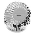 Amazon Bakeware Aluminium Cup Cake Tart Mould for Oven, Set of 6 Pieces, 7 cm by 2.5 cm