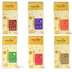 Honey Twigs Natural Pure Honey,Himalayan Multi Floral Honey,Litchi Honey,Cinnamon Honey,Lemon Honey,Turmeric Honey & Vanilla Honey Combo,480G (80G X 6 Packs-60 Sachets)|100% Traceable Source