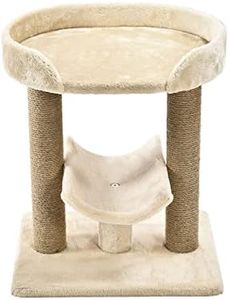 Amazon Basics Top Platform Cat Tree With Scratching Post - 18 x 14 x 22 Inches, Beige