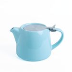 Glenburn Tea Direct Ceramic Teapot Kettle with Infuser – Perfect Loose-Leaf, Flowery, Herbal, Green Tea Maker – High Fired, Finely Glazed Ceramic with Fine Mesh Stainless-Steel Infuser, Blue, 400ml