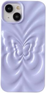 Caseative for iPhone 11 Case, 3D Butterfly Pattern Pleated Soft Compatible with iPhone Case (Purple,iPhone 11)