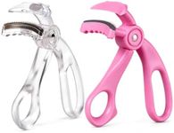 Wide-Angle Eyelash Curler with Comb Lash Separator Refill Pads，Trans+Pink