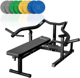 GMWD Chest Press Machine, 1250LBS Bench Press Machine with Independent Converging Arms, Adjustable Flat Incline Bench for Chest, Home Gym Equipment, Black V1 with 230lbs Colorful Weight Plates
