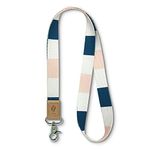 Yihor ID Lanyard Badge Card Holder Lanyard Keychain Key Lanyard Phone Lanyard for Women Men (Pink White)