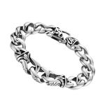 THE MEN THING TENACITY - 12" mm Pure Stainless Steel Bracelet with Lobster Claw Buckle for Men & Boys (8 inch)