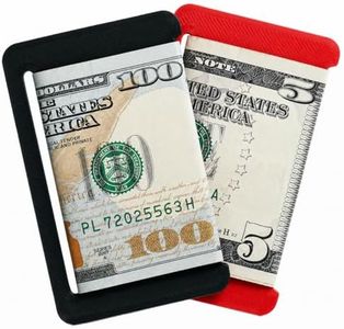 CASHSLIDE Slim Cash Organizer - Minimalist Wallet Insert for Men & Women, Holds 10 Bills - Compact Money Holder, EDC Money Clip Alternative for Wallets & Card Holder (Red and Black)