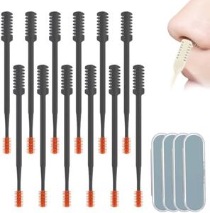 Hair Cutter, Nasal Hairs Remover Tool, 360° Rotating Portable Manual Nose Hair Remover, Double Sided Noses Hairs Knife Travel Essentials (Gray, 12 PCS)