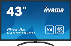 iiyama X4373UHSU-B 43 Inch VA LCD, 3ms, 4K UHD 3840x2160, 2x HDMI,1 x DisplayPort, 4 x USB, 2 x 7W Speakers, PiP & PbP Support, Remote Control