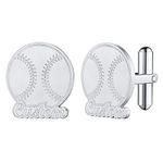 Custom Baseball Cufflinks for Men Personalized Baseball Cuff Link with Name Engraved Memorial Sport Cufflinks Coach Gifts