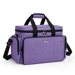 BAFASO Large Makeup Bag Cosmetic Bag with Removable Dividers, Travel Makeup Case Hair Bag Holds Cosmetics of Different Sizes and Hair Products, Purple