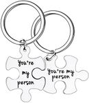 Matching Keychains for Couples Gifts Puzzle Keychain for Boyfriend Girlfriend Anniversary Christmas Birthday Gifts for Husband Wife, Best Friend Keychain Gift Set of 2 - You re My Person Keychain