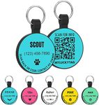 MYLUCKYTAG Personalized Pet ID Tags Dog Tags - Silent Silicone QR Code ID Tags - Pet Online Profile - Send Pet Location Alert Email When Scanning