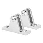 2 Pack Bimini Deck Hinge with Removable Pin, 316 Stainless Steel Marine Boat Hinge Mount Bimini Top Fitting Hardware