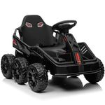 Kids Republic 12V Ride-on UTV with 6 Wheels, Remote Control, and EVA Tires - Ideal for Kids Aged 3-8 (12V Black)