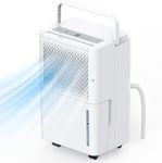 YOPOWER Air Dehumidifier for Home, 10L/Day Dehumidifiers with 2100ML Water Tank, 2 in 1 Multi Function Air Dehumidifier & Purifier with Drainage Hose 24H Timer 2 Modes for Basement Wardrobe Bedroom