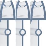 3-Pack Shower Door Sweep Bottom Seal Wipe Drip Rail Seal Strip 1/4'' x 28" No-Glue Water Retaining Bar