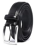 Belts for Men, Handmade Genuine Leather, 100% Cow Leather, Classic and Fashion Designs (36/38, Black)