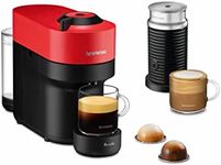 Breville Nespresso Vertuo Pop Coffee Machine by Breville Bundle with Aeroccino3 Milk Frother (Spicy Red), BNV150RED