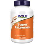 Now Foods, Super Enzymes (Digestive Enzymes), 180 Tablets, Lab-Tested, Soy Free, Gluten Free, Non-GMO
