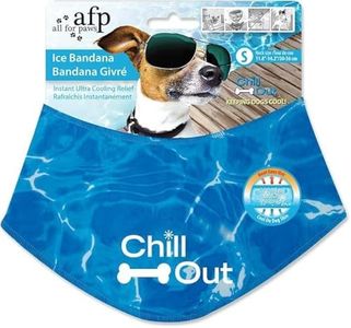 ALL FOR PAWS Cooling Neck Wraps for Dogs,Ice Dog Bandanas,Dog Cooling Dog Bandana,Chill Out Blue Dog Collar Dog Collar Cat Collar,Neck Cooler,Neck Cooling
